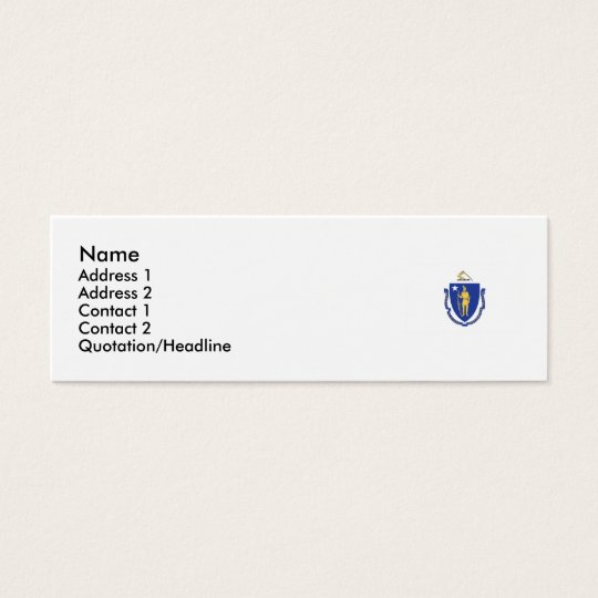 Massachusetts State Flag Mini Business Card