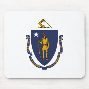 Massachusetts State Flag Mouse Pad