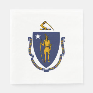 Massachusetts State Flag Napkins