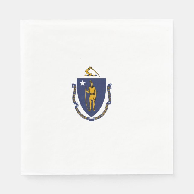 Massachusetts State Flag Napkins (Front)