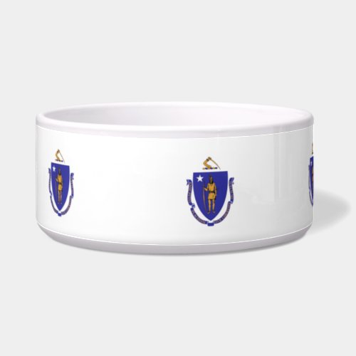 Massachusetts State Flag Pet Bowl