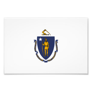 Massachusetts State Flag Photo Print