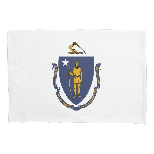 Massachusetts State Flag Pillow Case (Front)