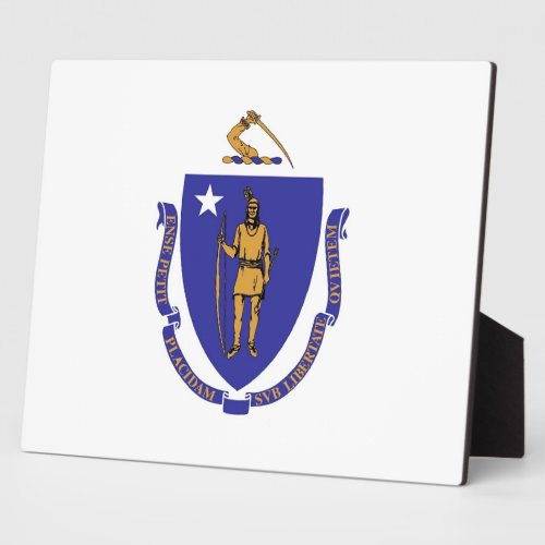 Massachusetts State Flag Plaque