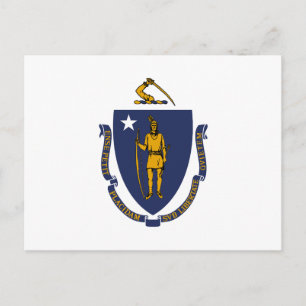 Massachusetts State Flag Postcard