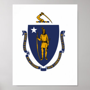 Massachusetts State Flag Poster