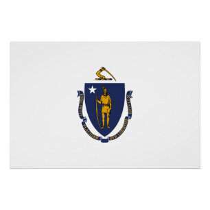 Massachusetts State Flag Poster