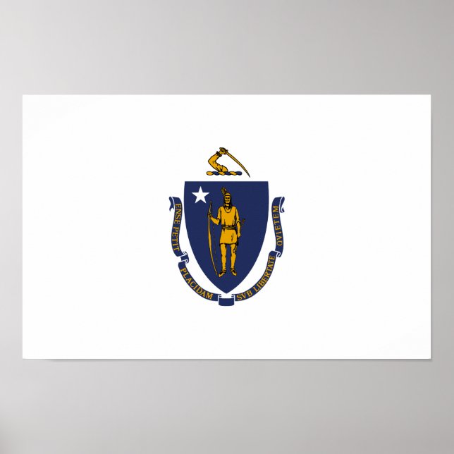 Massachusetts State Flag Poster (Front)
