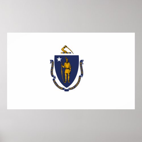 Massachusetts State Flag Poster