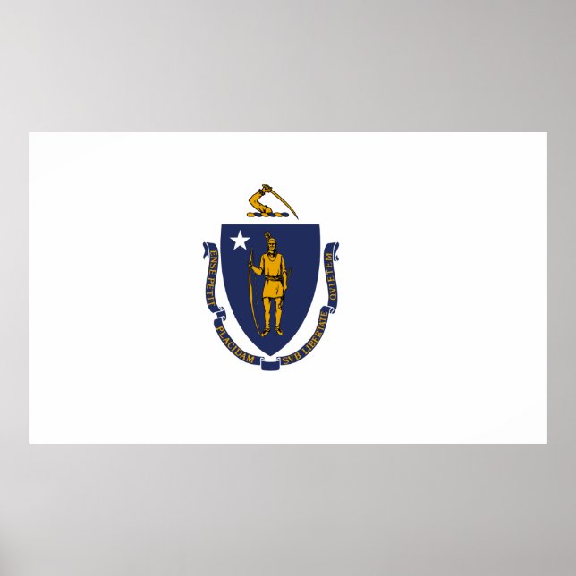 Massachusetts State Flag Poster (Front)