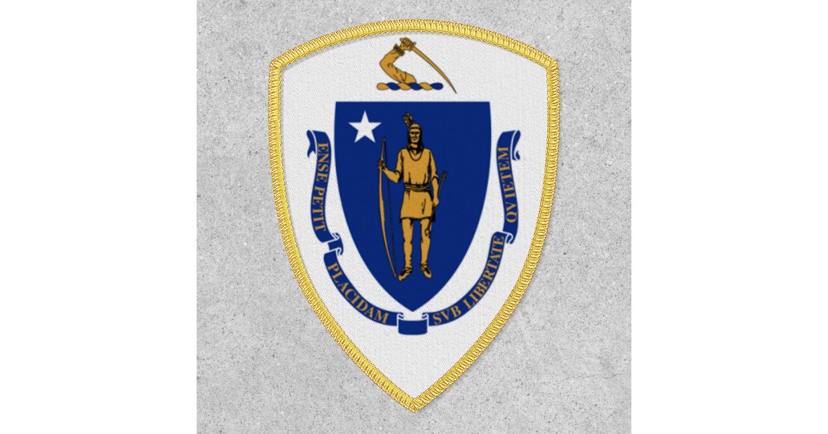 Massachusetts State Flag Shield Patch | Zazzle