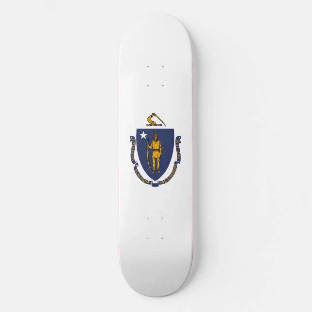 Massachusetts State Flag Skateboard (Front)