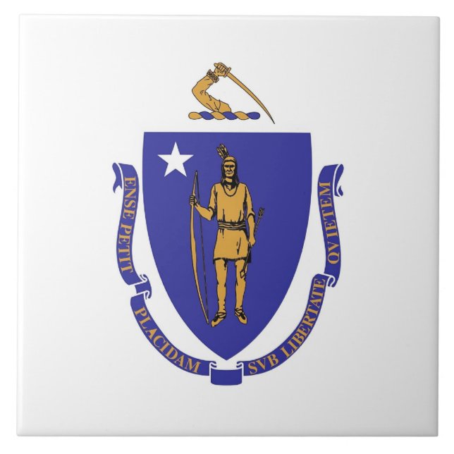 Massachusetts State Flag Tile (Front)