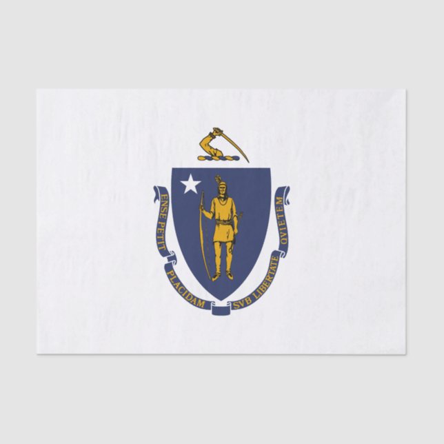 Massachusetts State Flag Tissue Paper (Front)