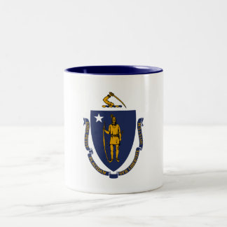 Massachusetts State Flag Two-Tone Coffee Mug