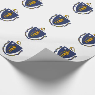 Massachusetts State Flag Wrapping Paper