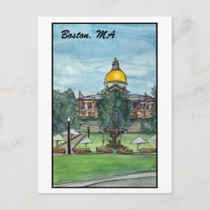 Massachusetts State House Boston Postcard