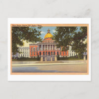 Massachusetts State House in Boston Vintage Travel