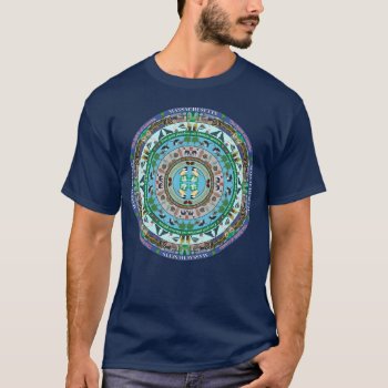 Massachusetts State Mandala T Shirt by TravelingMandalas at Zazzle