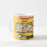 Massachusetts State Map Mug<br><div class="desc">A fun vintage postcard map of  the State of Massachusetts repurposed on a mug.</div>