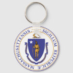 Massachusetts State Seal Keychain at Zazzle