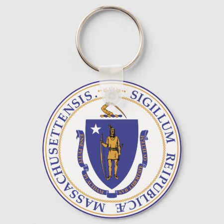 Massachusetts State Seal Keychain