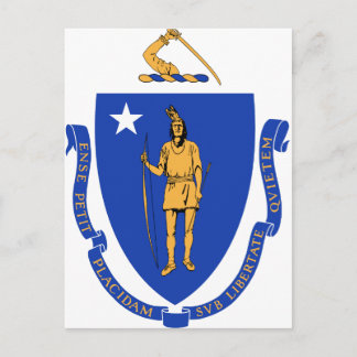 Massachusetts State Seal Postcard