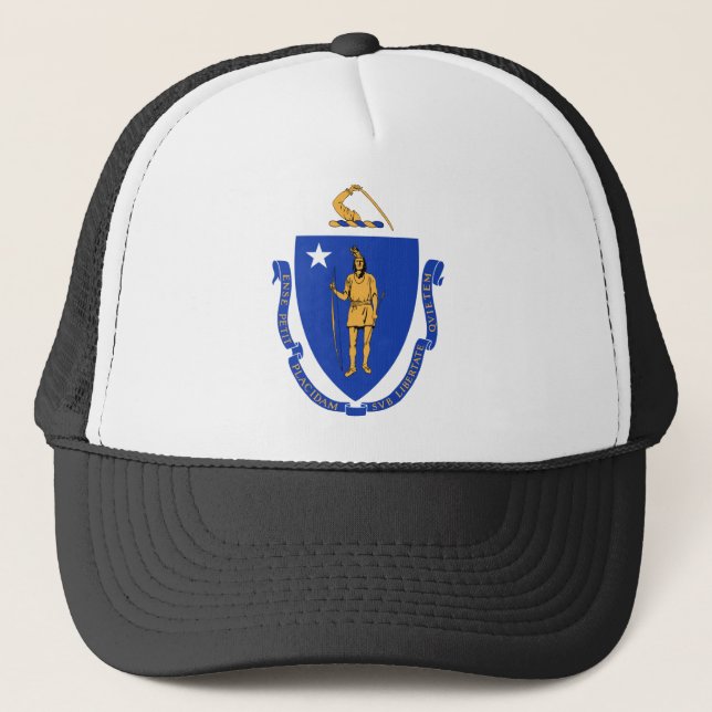 Massachusetts State Seal Trucker Hat (Front)