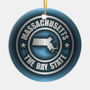 "Massachusetts Steel 2" Ceramic Ornament