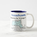 Massachusetts Symbols &amp; Map Two-tone Coffee Mug at Zazzle