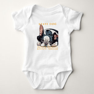 Massachusetts Territory Dog The Boston Terrier Baby Bodysuit