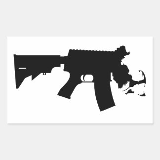 Massachusetts - The Spirit of America AR Variant Rectangular Sticker