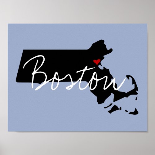 Massachusetts Town Poster