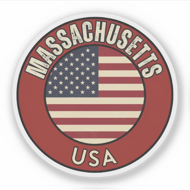 Massachusetts United States of America Sticker (Front)