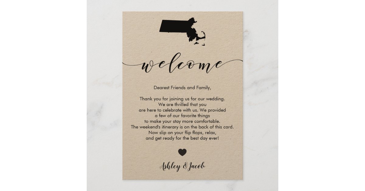 Wedding Welcome Bag Letter Insert Welcome Bag Note Wedding 