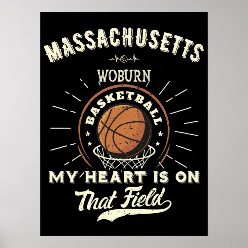 Massachusetts Woburn American Basketball Poster