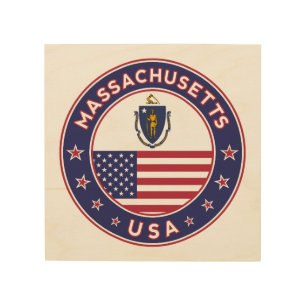 Massachusetts Wood Wall Art