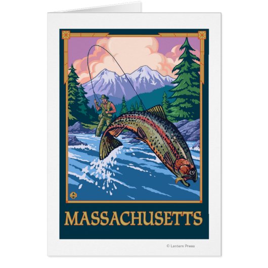 MassachusettsAngler Fisherman Scene Cards (Front)