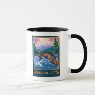 MassachusettsAngler Fisherman Scene Mug