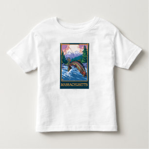 MassachusettsAngler Fisherman Scene Toddler T-shirt