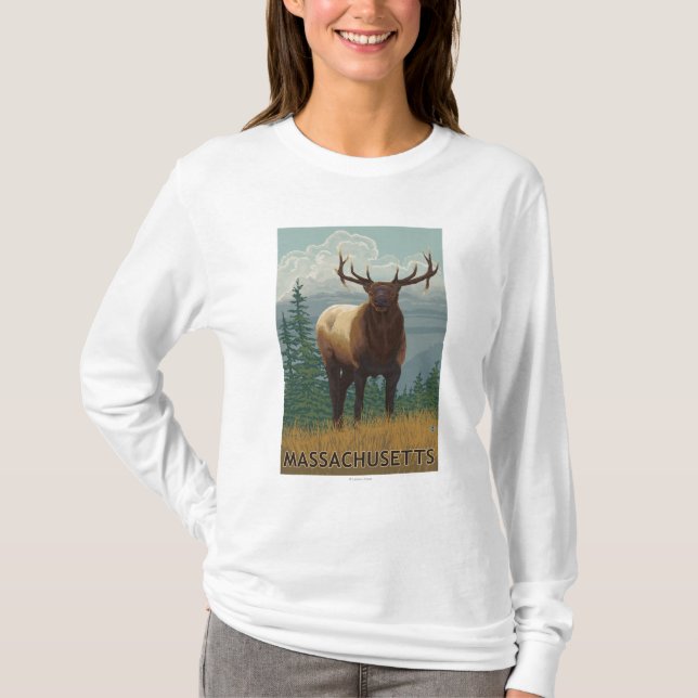 MassachusettsElk Scene T-Shirt (Front)
