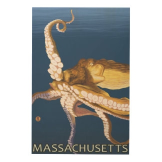MassachusettsOctopus Scene Wood Wall Art