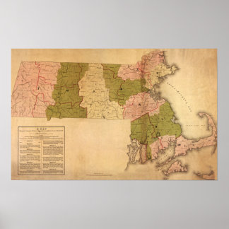 MassachusettsPanoramic MapMassachusetts Poster