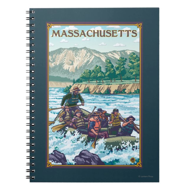 MassachusettsRiver Rafting Scene Notebook (Front)