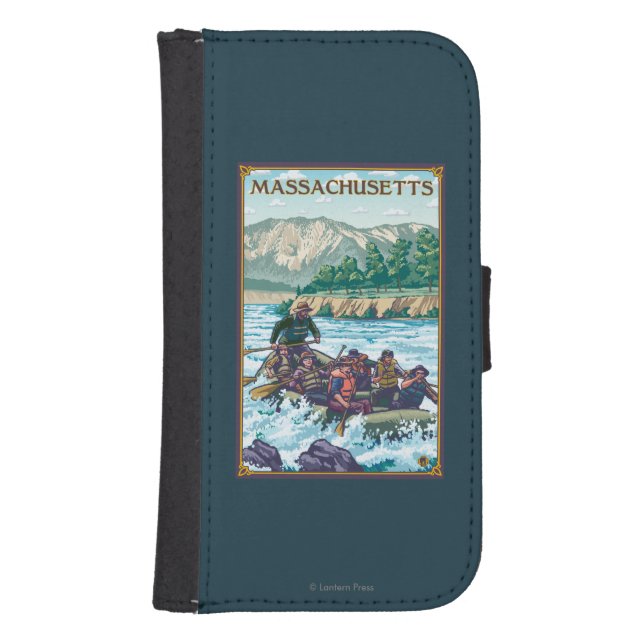MassachusettsRiver Rafting Scene Samsung Galaxy Wallet Case (Front)