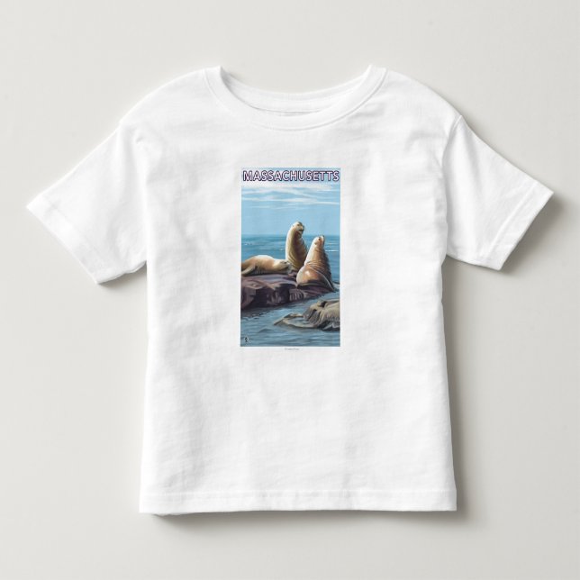 MassachusettsSea Lions Scene Toddler T-shirt (Front)
