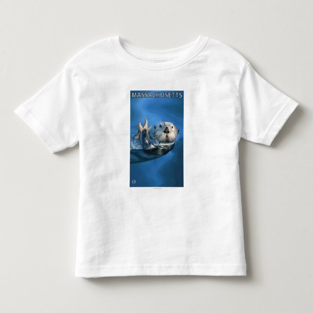 MassachusettsSea Otter Scene Toddler T-shirt (Front)