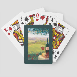 MassachusettsWine Country Scene Poker Cards