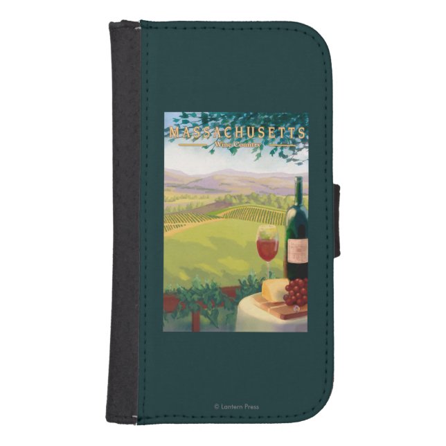 MassachusettsWine Country Scene Samsung Galaxy Wallet Case (Front)