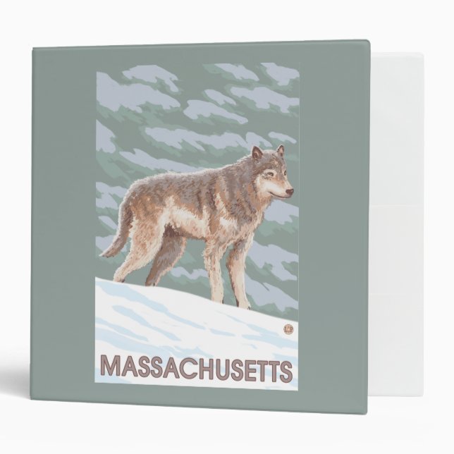 MassachusettsWolf Scene 3 Ring Binder (Front/Inside)